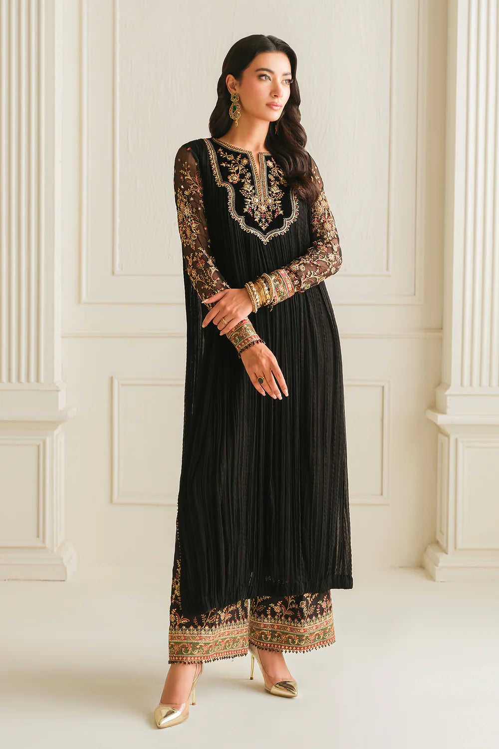 Baroque-EMBROIDERED CHIFFON-3 PC