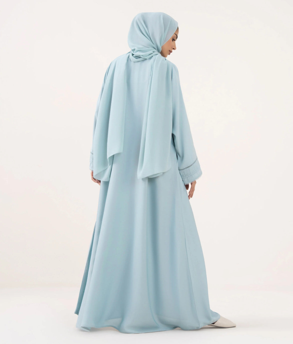 ZH003 BUTTON THROUGH ABAYA