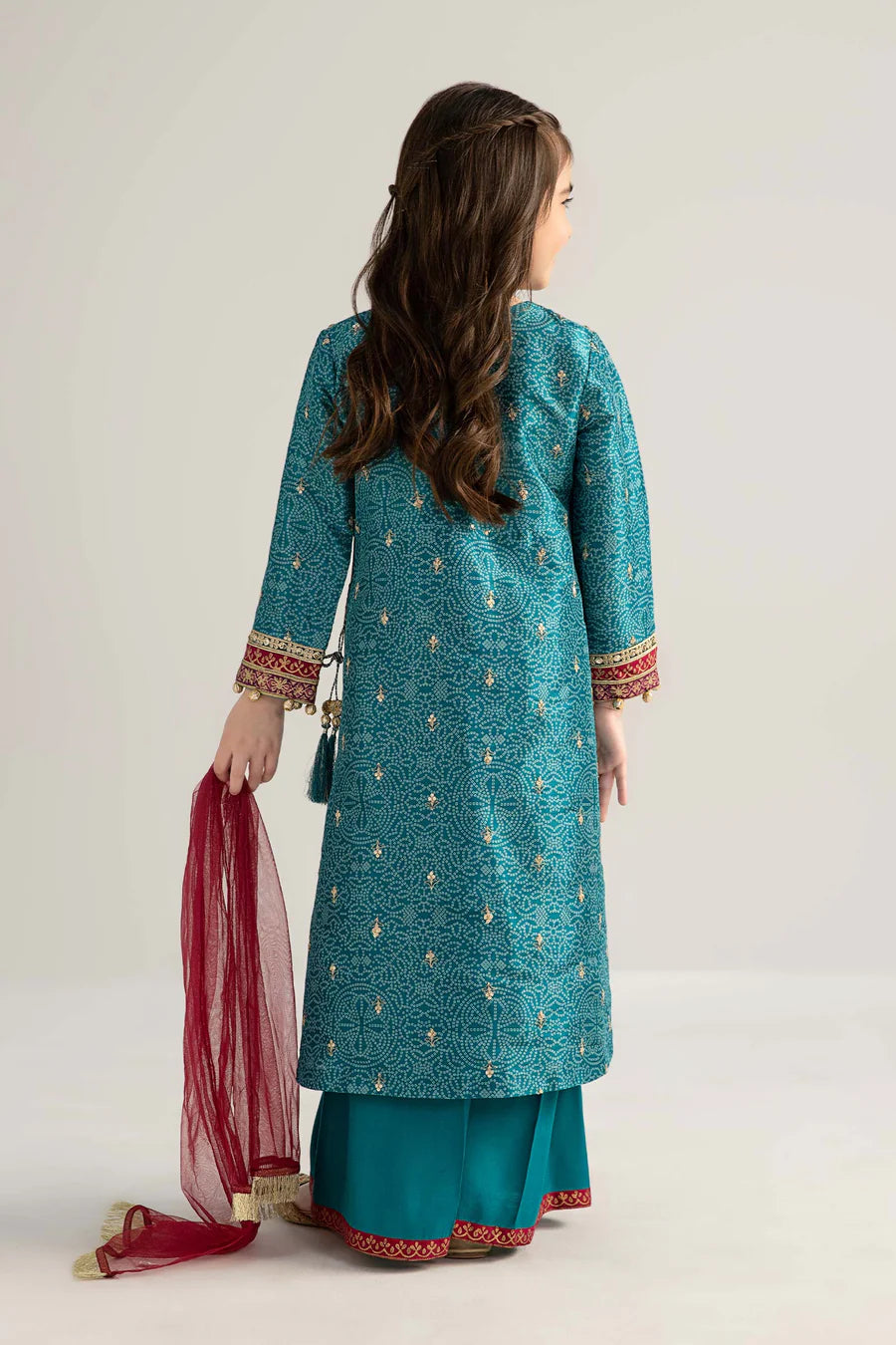 ZH034 Piece Embroidered Raw Silk Suit