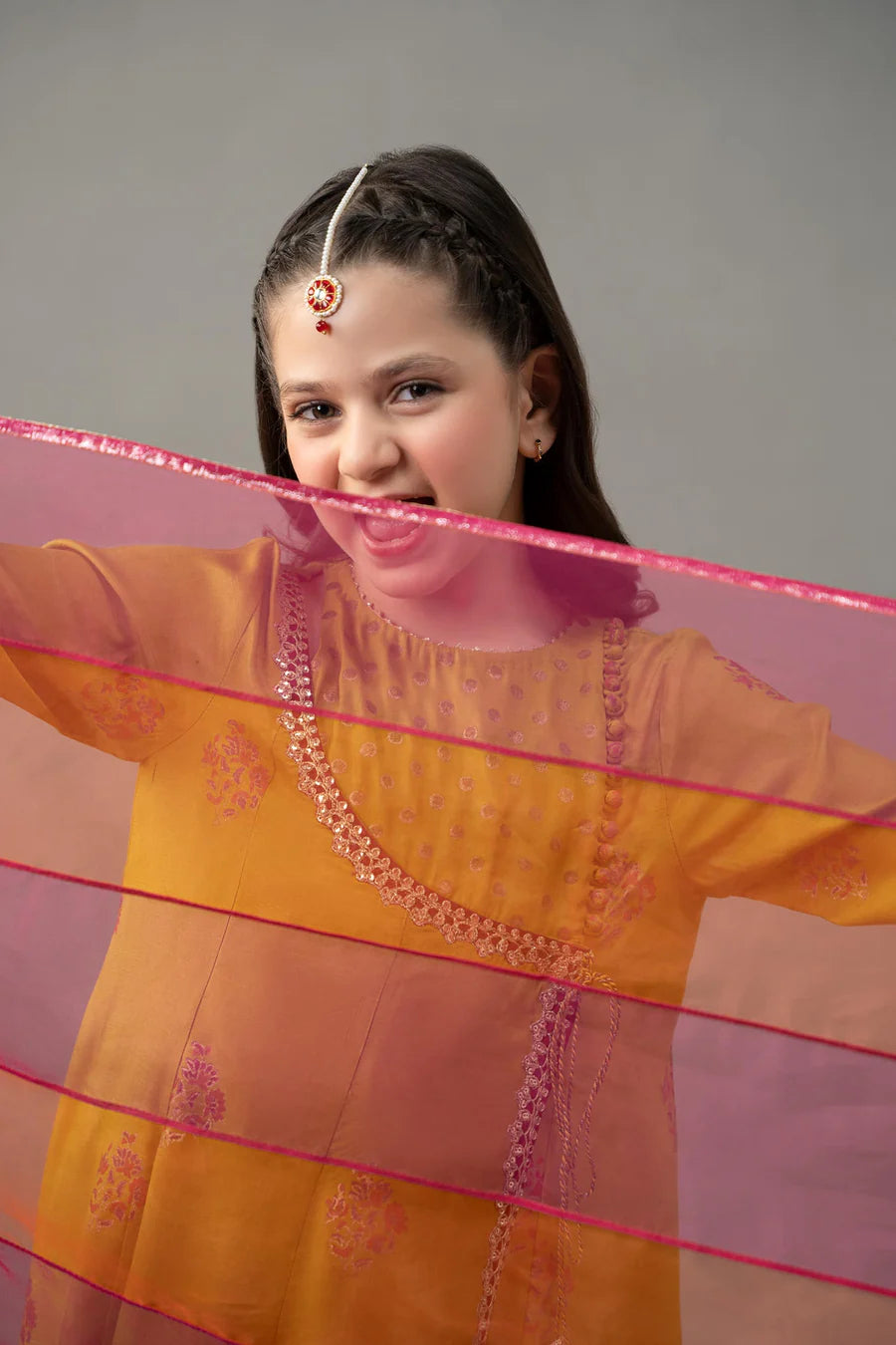 ZH031 3 Piece Embroidered Raw Silk Suit