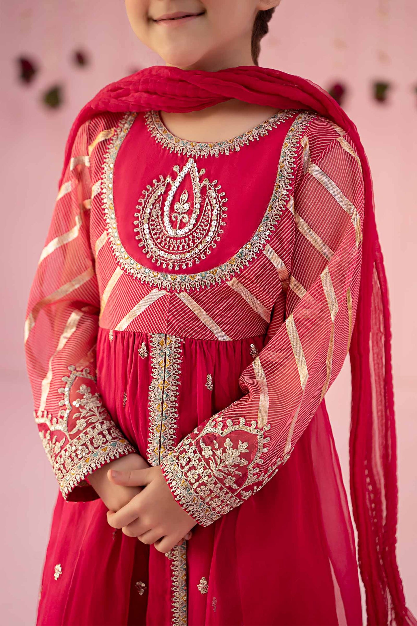 Maria B - Embroidered Organza Suit-3PC