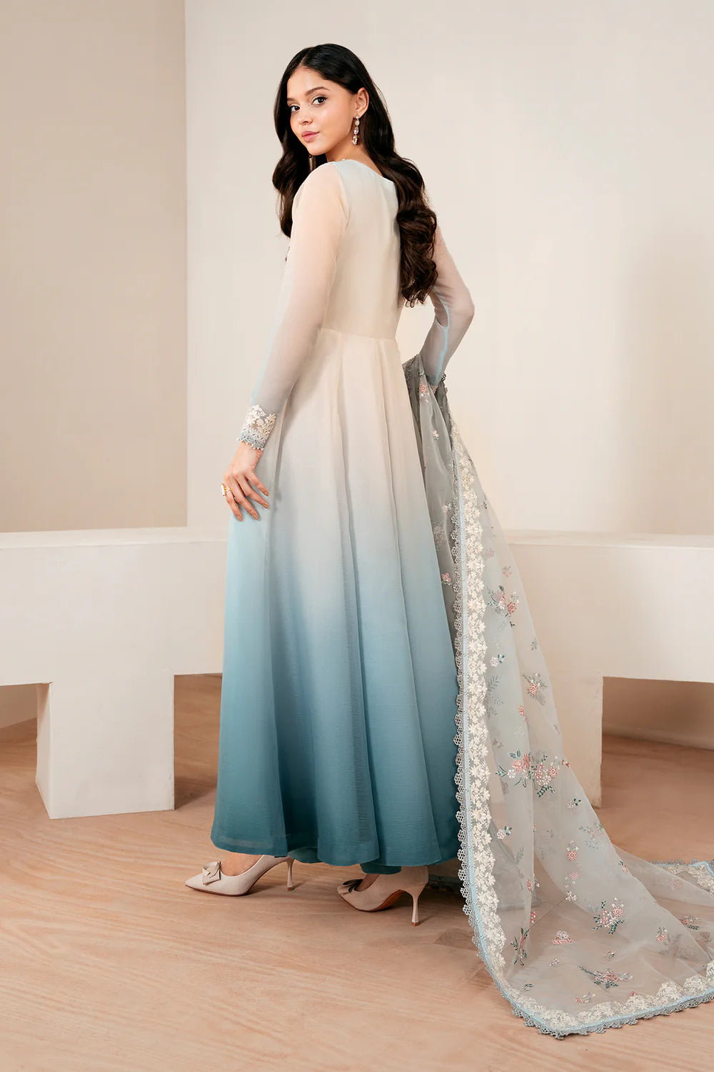 Baroque- EMBROIDERED CHIFFON-3Pc