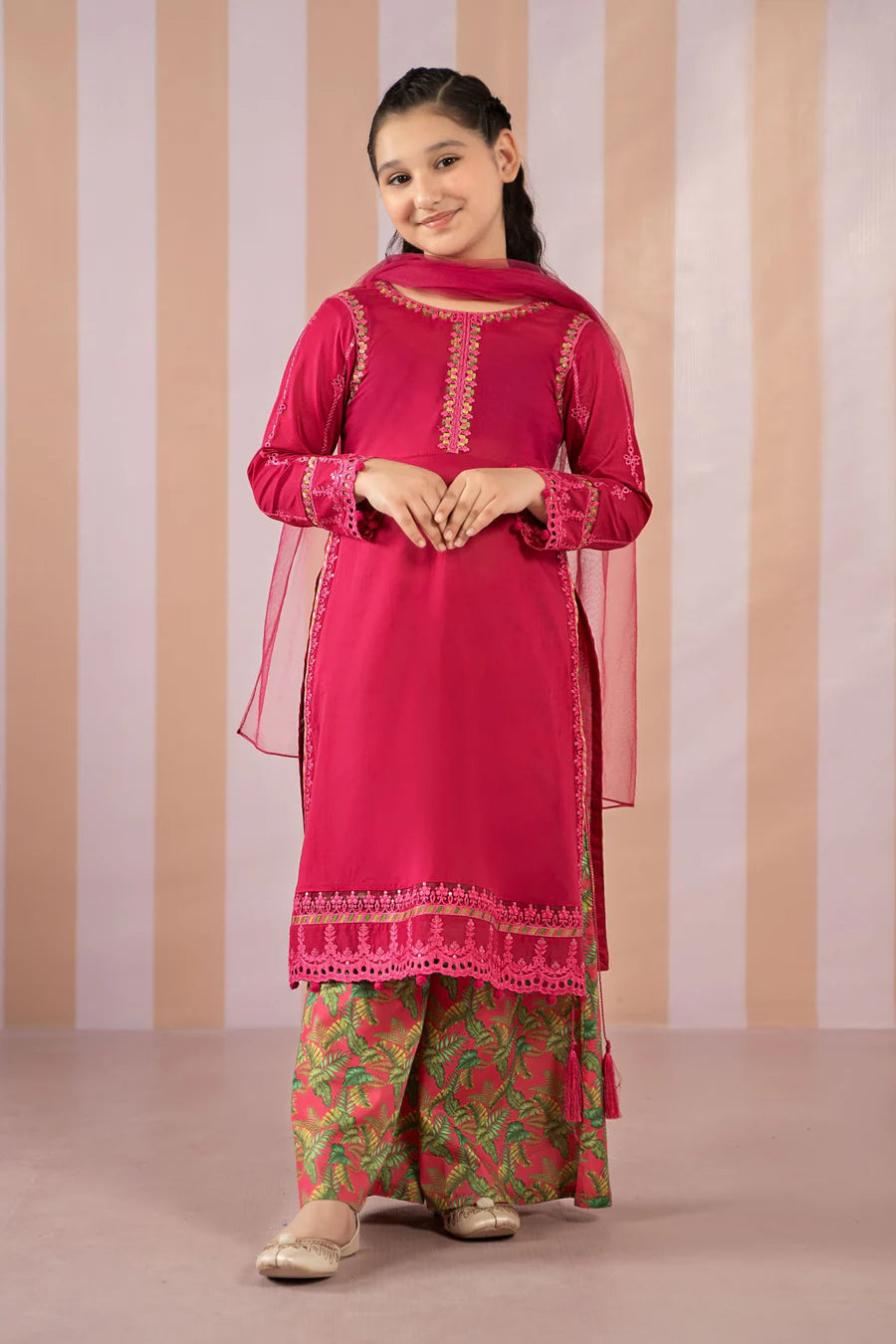 ZH023 3 Piece Printed Lawn Suit