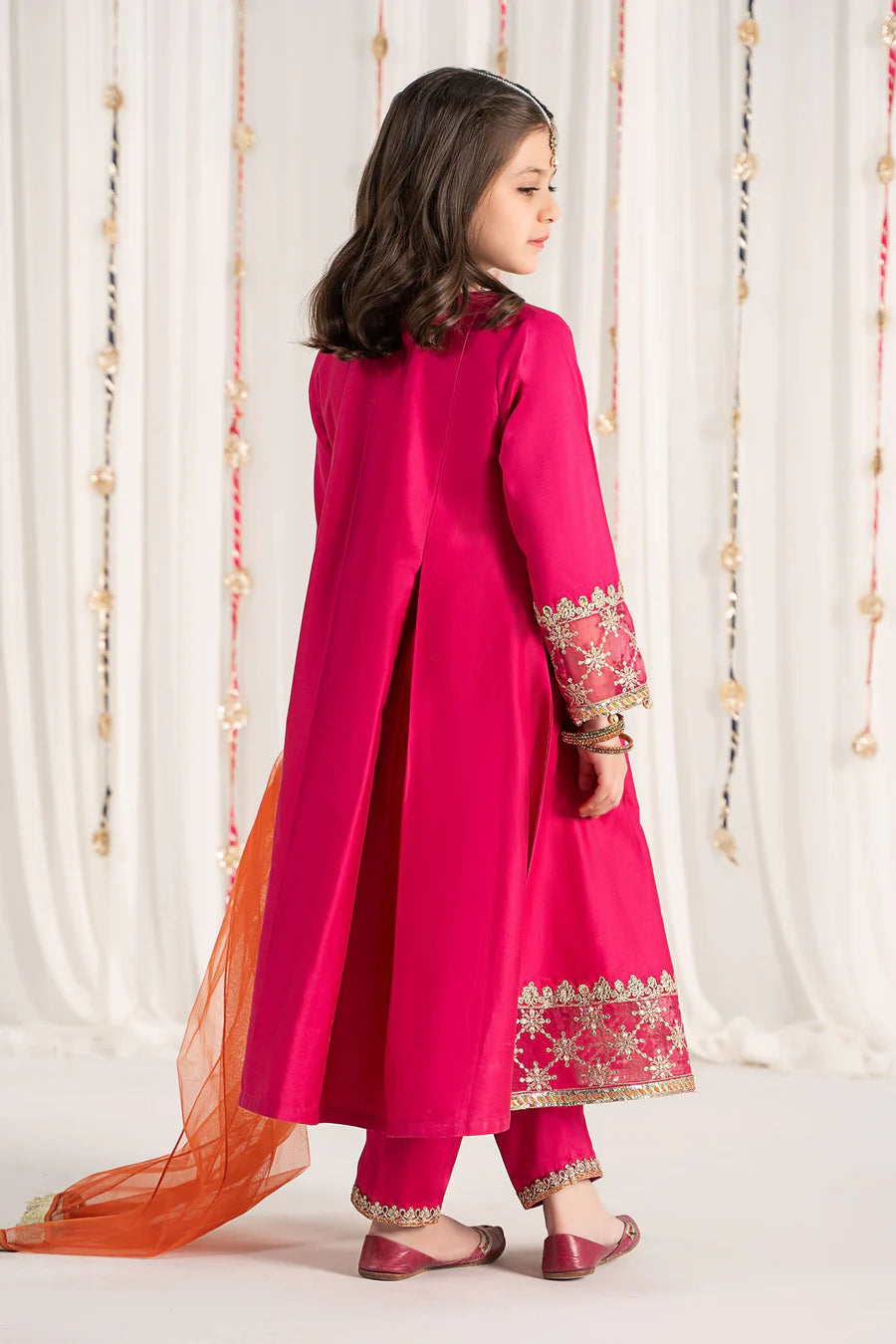 ZH037 3 Piece Embroidered Cotton Satin Suit