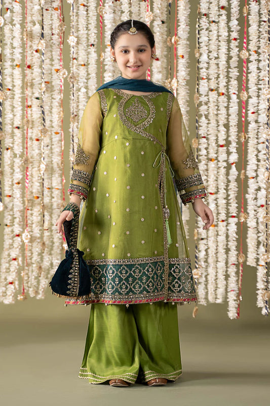 ZH030 3 Piece Embroidered Organza Suit