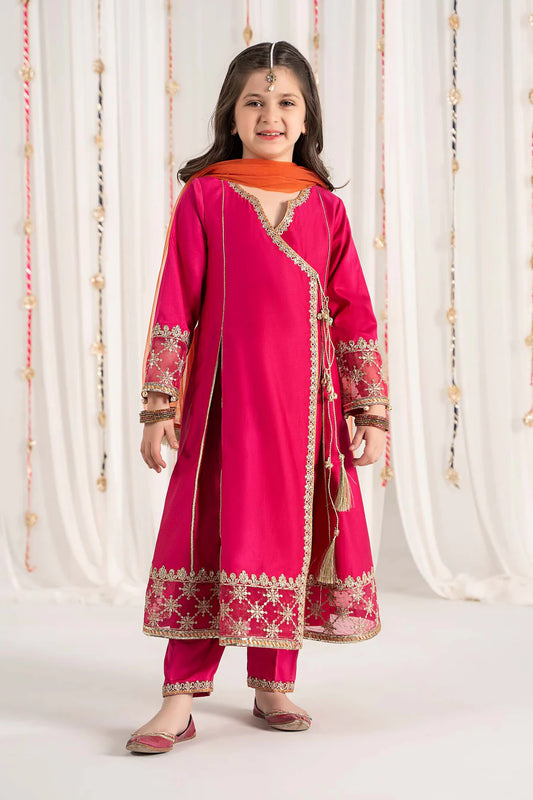 ZH037 3 Piece Embroidered Cotton Satin Suit