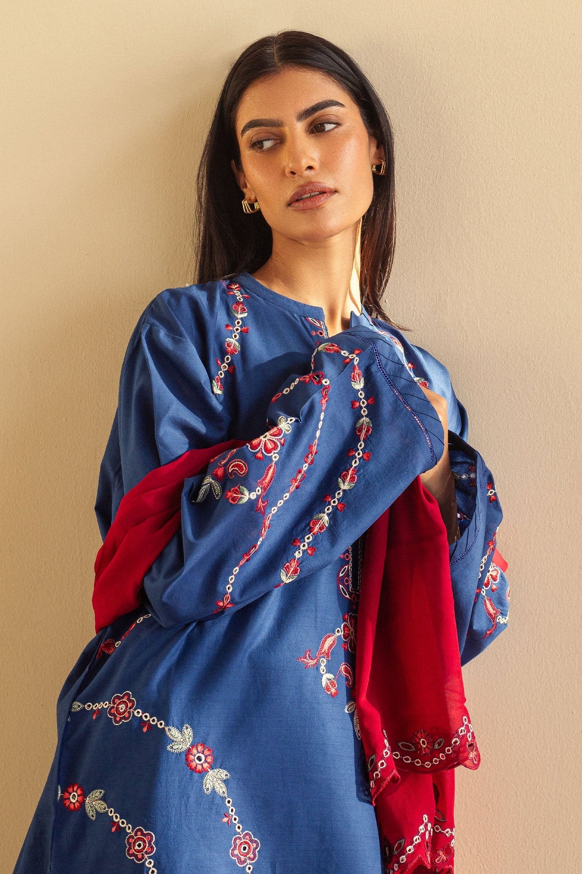 Zara Shahjahan -Cambric Short Shirt -3PC