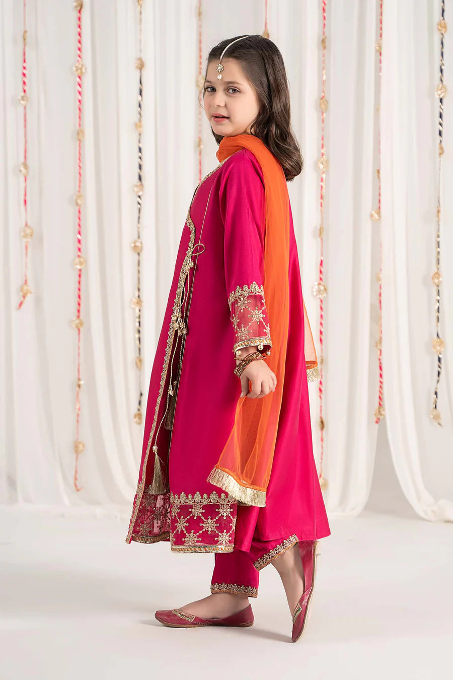ZH037 3 Piece Embroidered Cotton Satin Suit