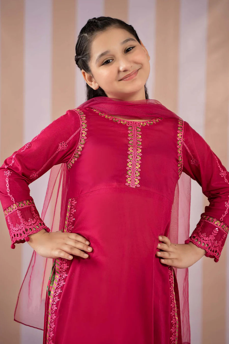 ZH023 3 Piece Printed Lawn Suit