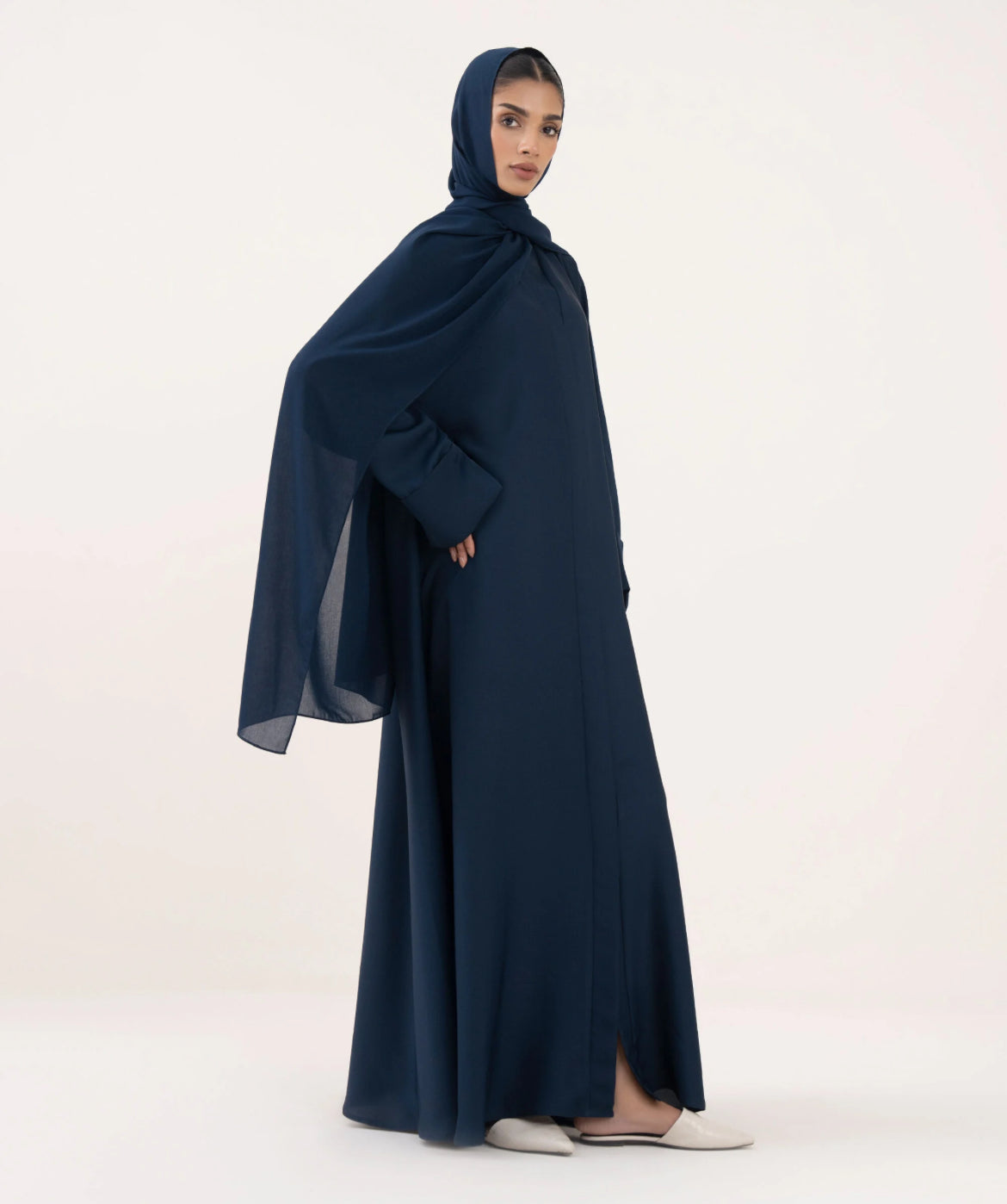 ZH001 BUTTON THROUGH KIMONO ABAYA