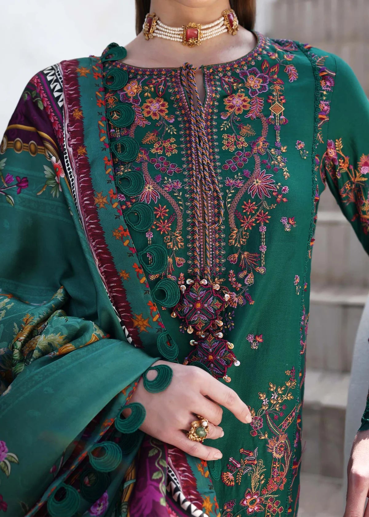 Kanwal Malik-Embroidered Lawn Suit-3PC