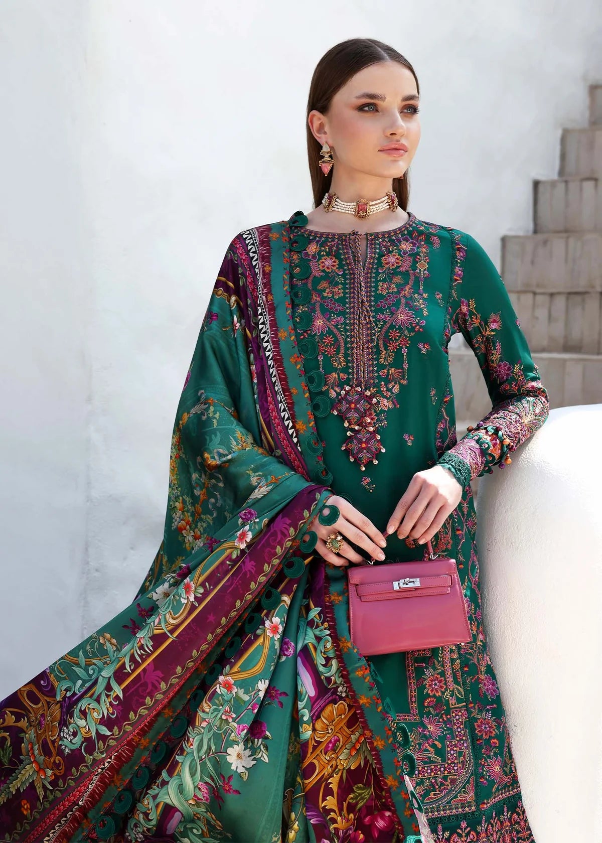 Kanwal Malik-Embroidered Lawn Suit-3PC