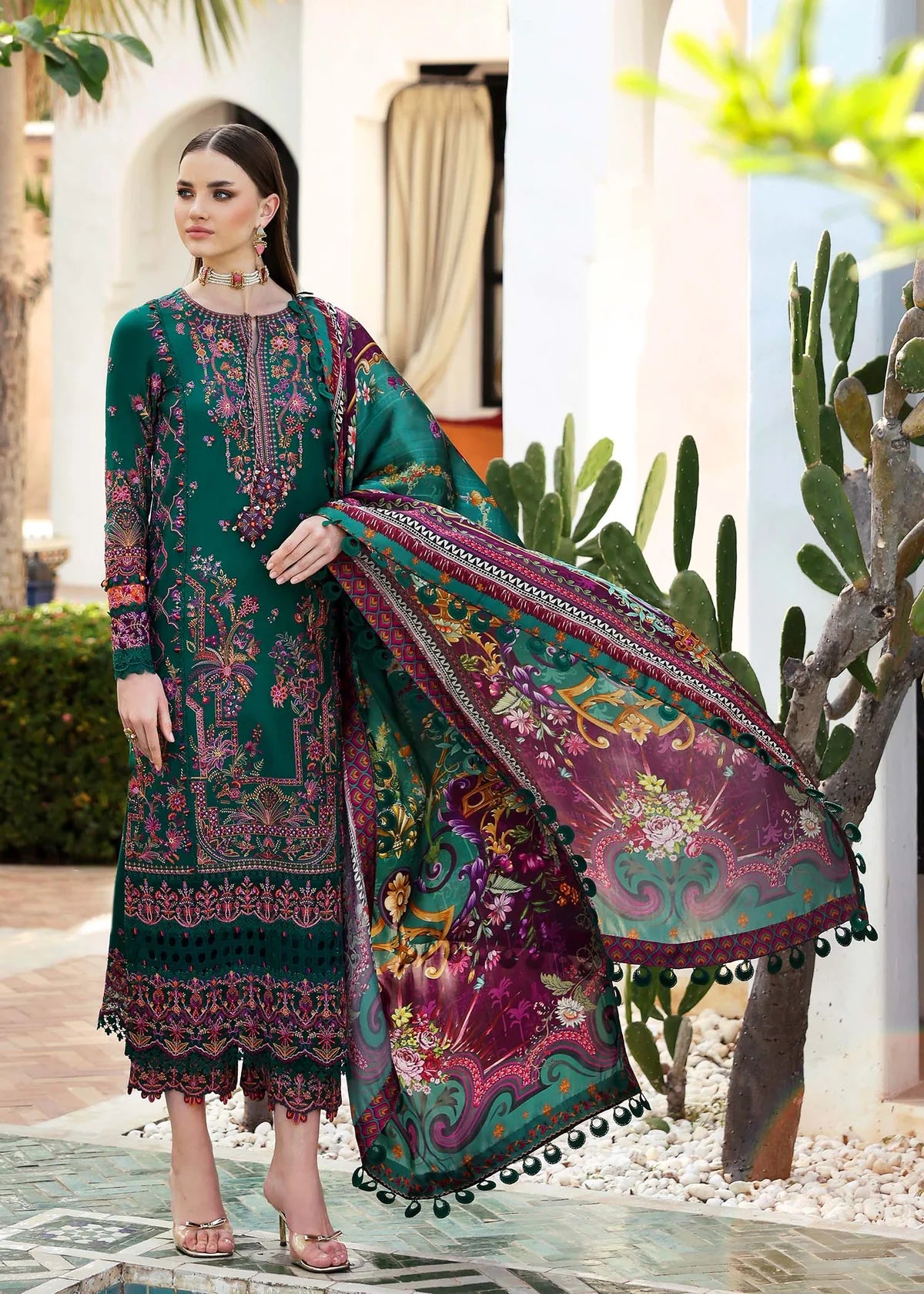 Kanwal Malik-Embroidered Lawn Suit-3PC