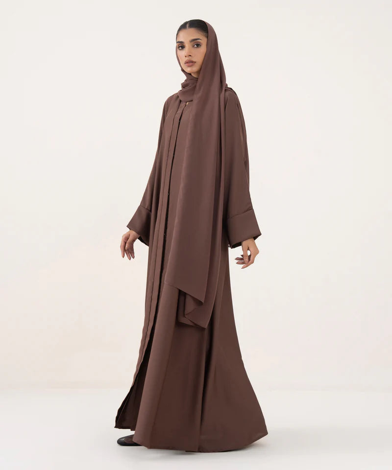 ZH010 BUTTON THROUGH KIMONO ABAYA