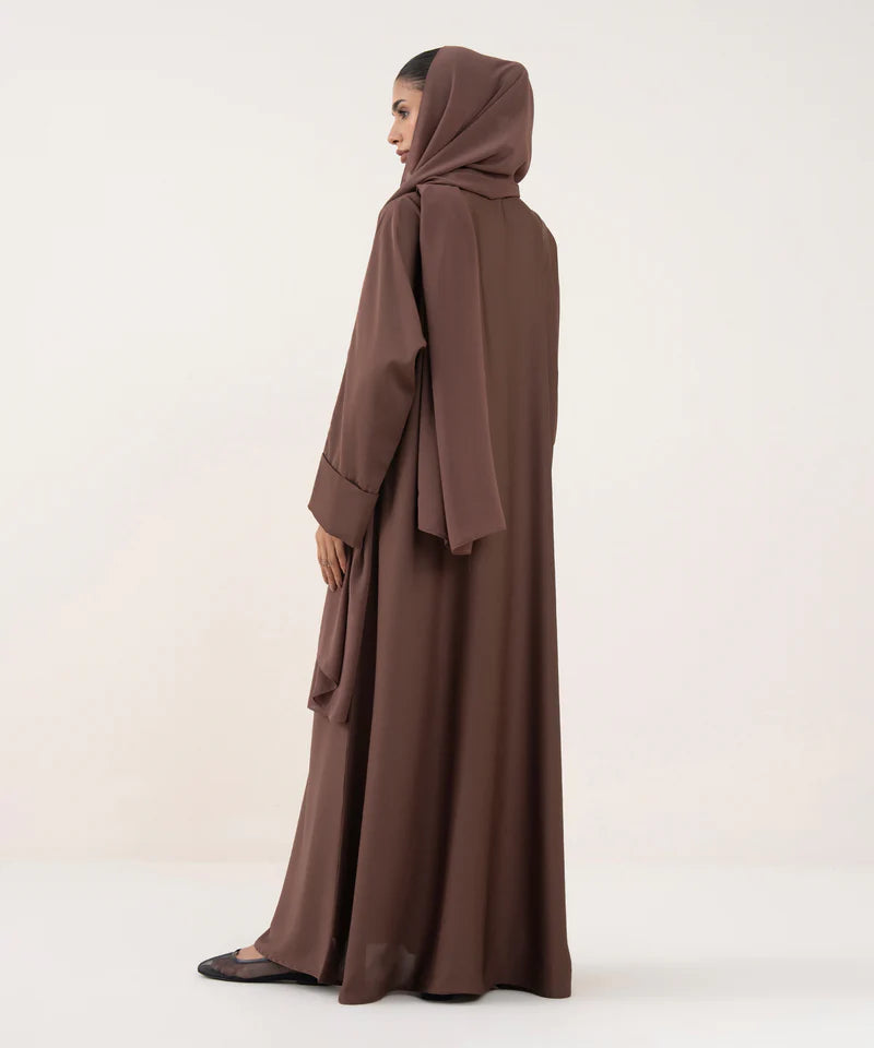 ZH010 BUTTON THROUGH KIMONO ABAYA