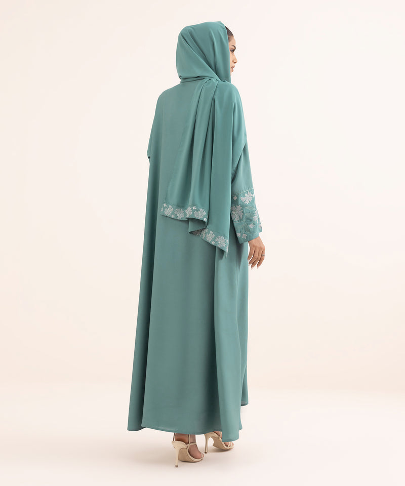 ZH017 EMBROIDERED ABAYA SET