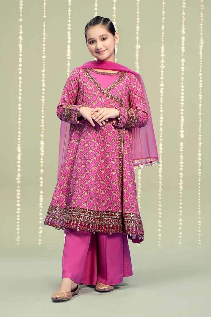 Maria B- Printed Linen Suit-3 PC