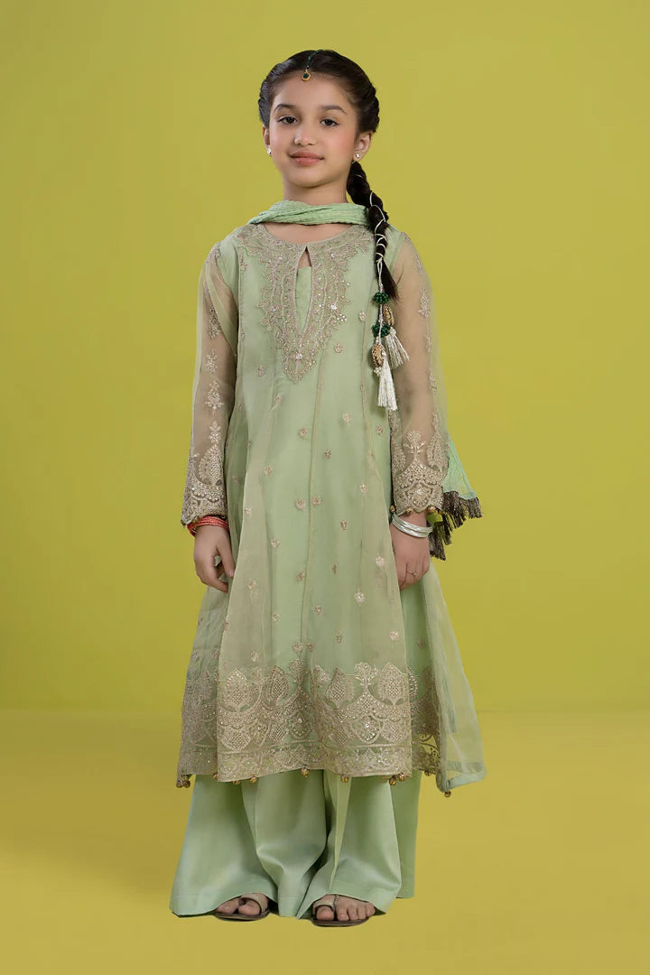 Maria B- Embroidered Organza Suit-3PC