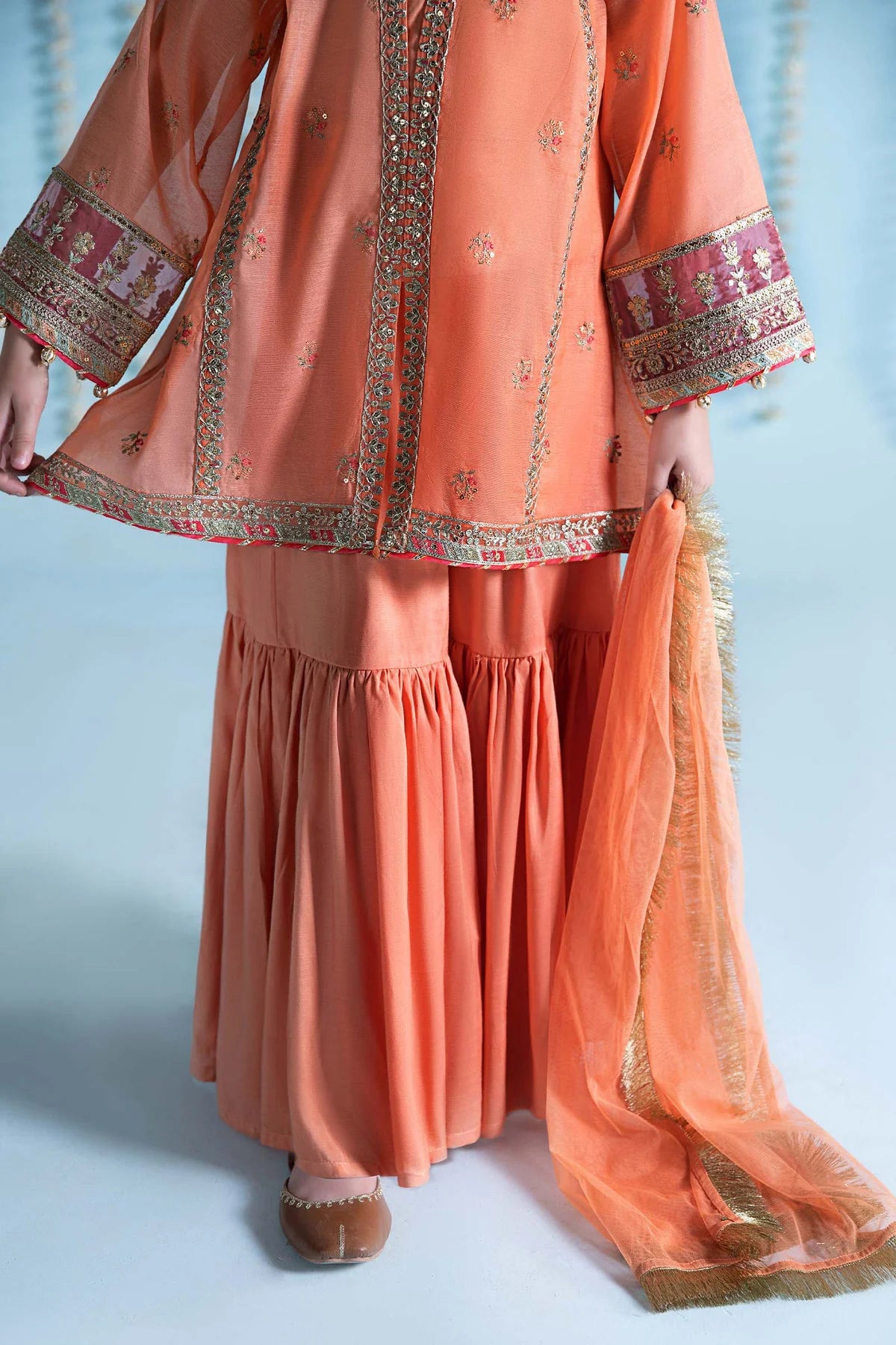 Maria B-Embroidered Paper Cotton Suit-3PC