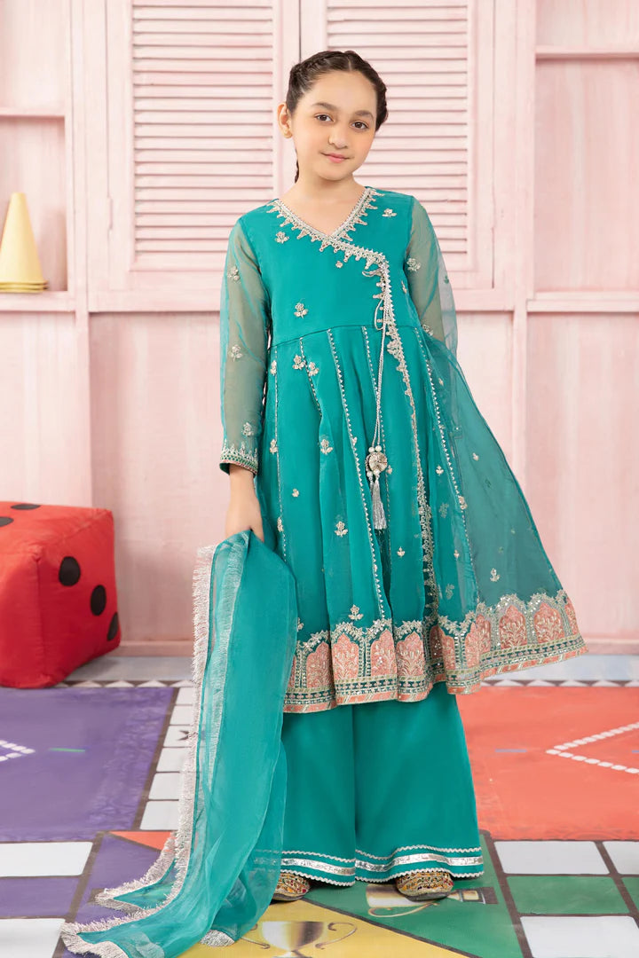 Maria B-Embroidered Organza Suit -3 PC