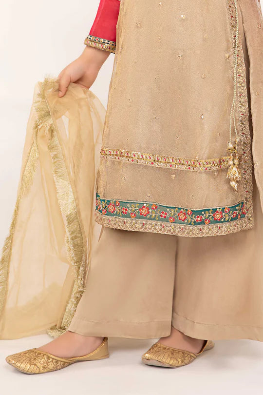 Maria B- Embroidered Zari Net Suit-3PC