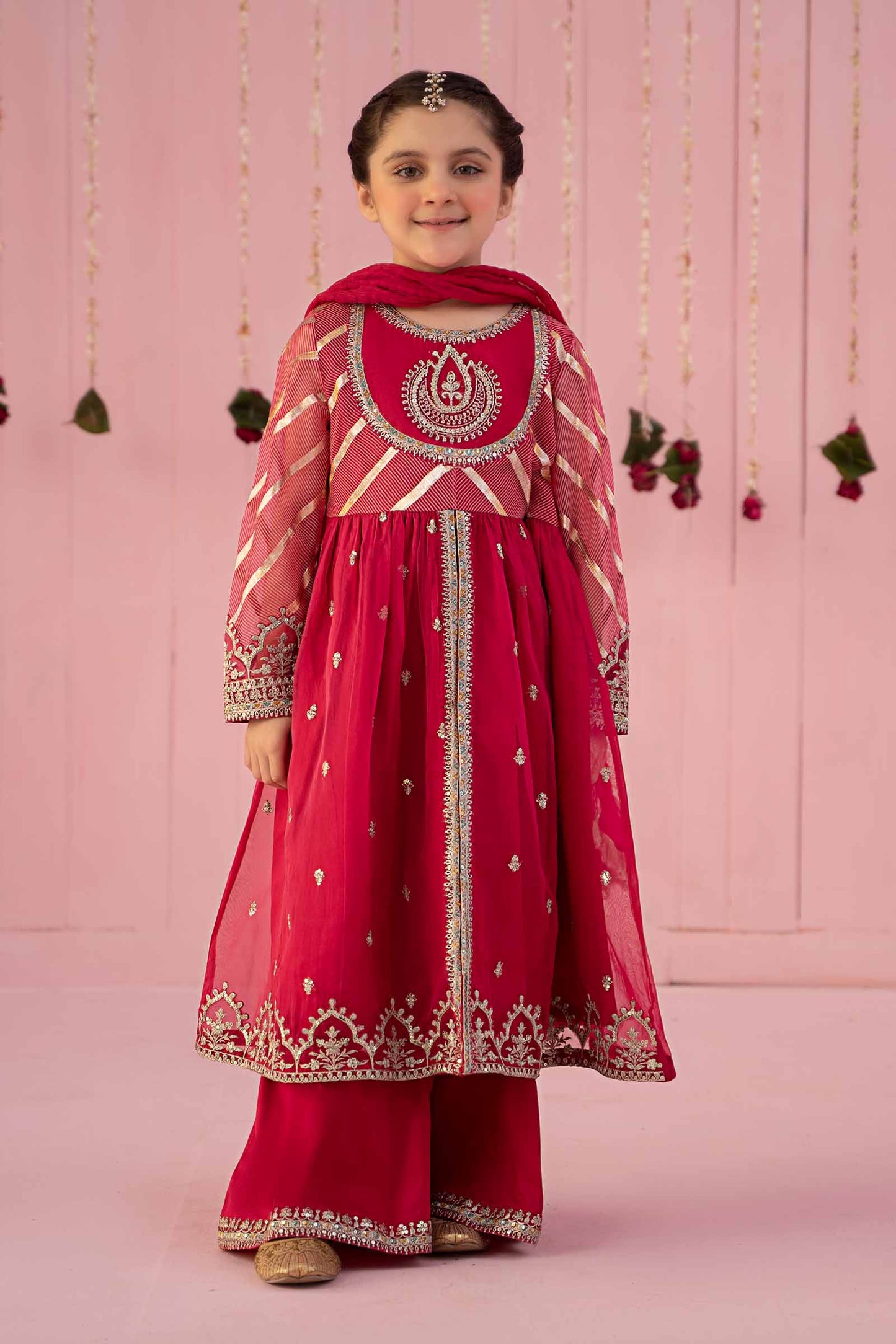 Maria B - Embroidered Organza Suit-3PC