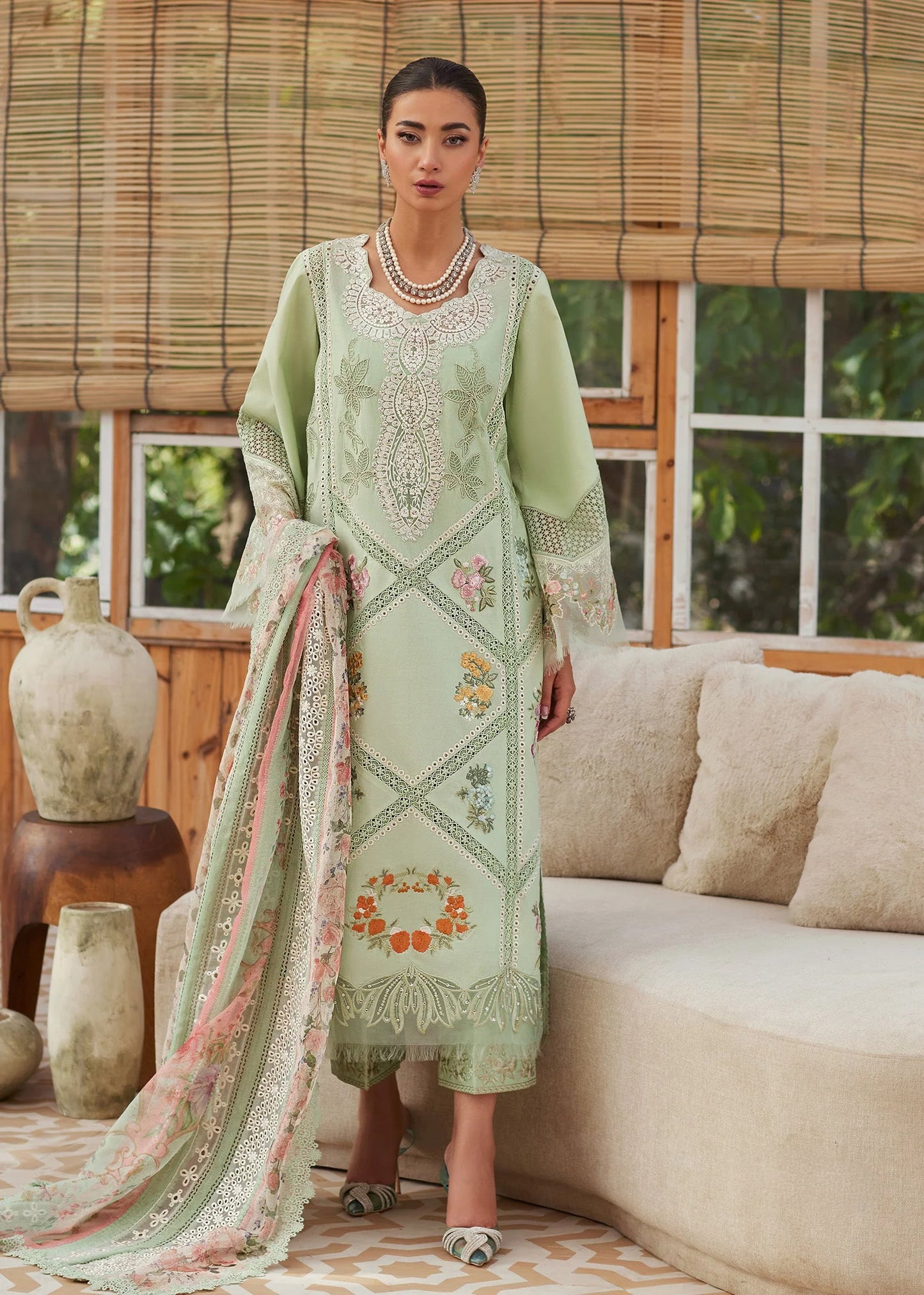 Crimson - Lawn Embroiderd- 3 PC