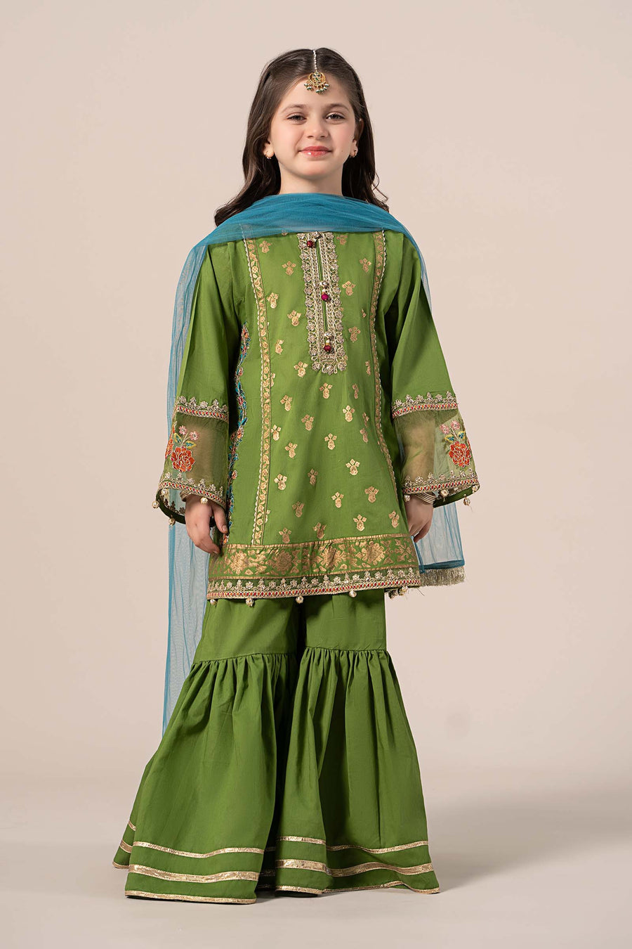 ZH 55 3 Piece Embroidered Lawn Suit 10-12years