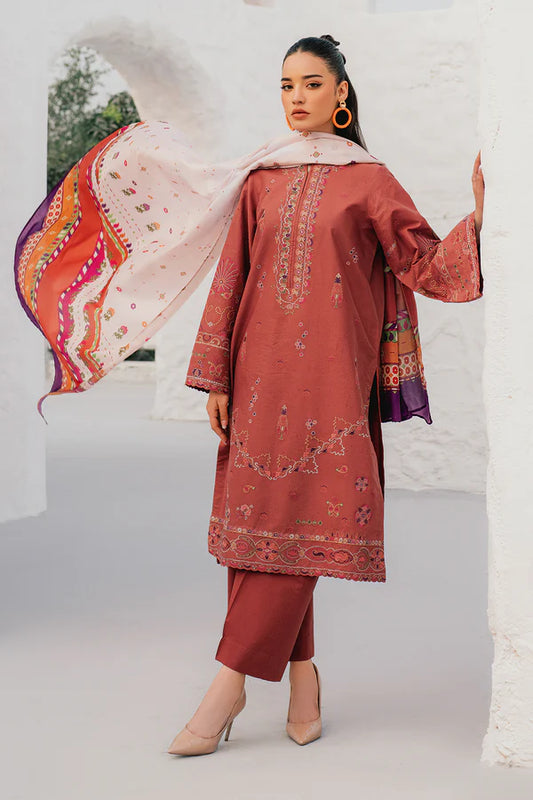 Baroque- EMBROIDERED LAWN -3 Pc -