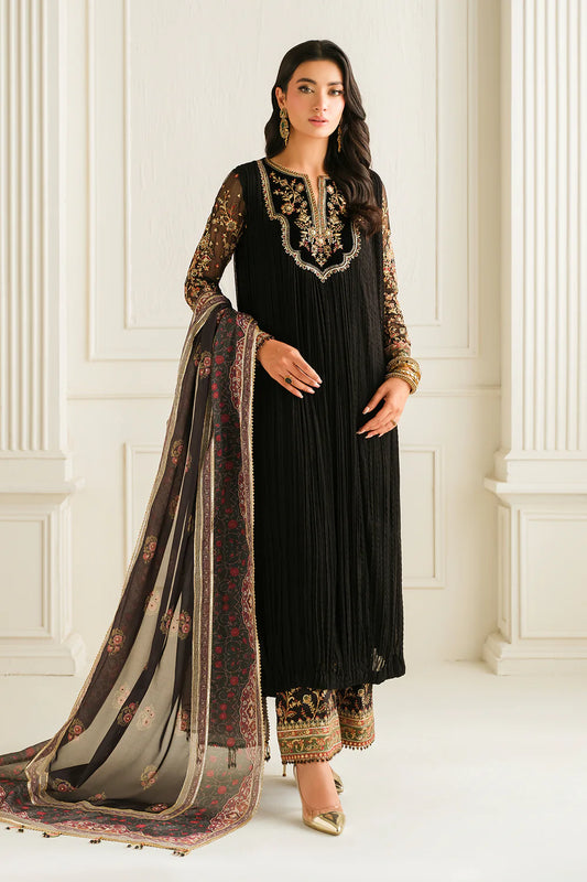 Baroque-EMBROIDERED CHIFFON-3 PC