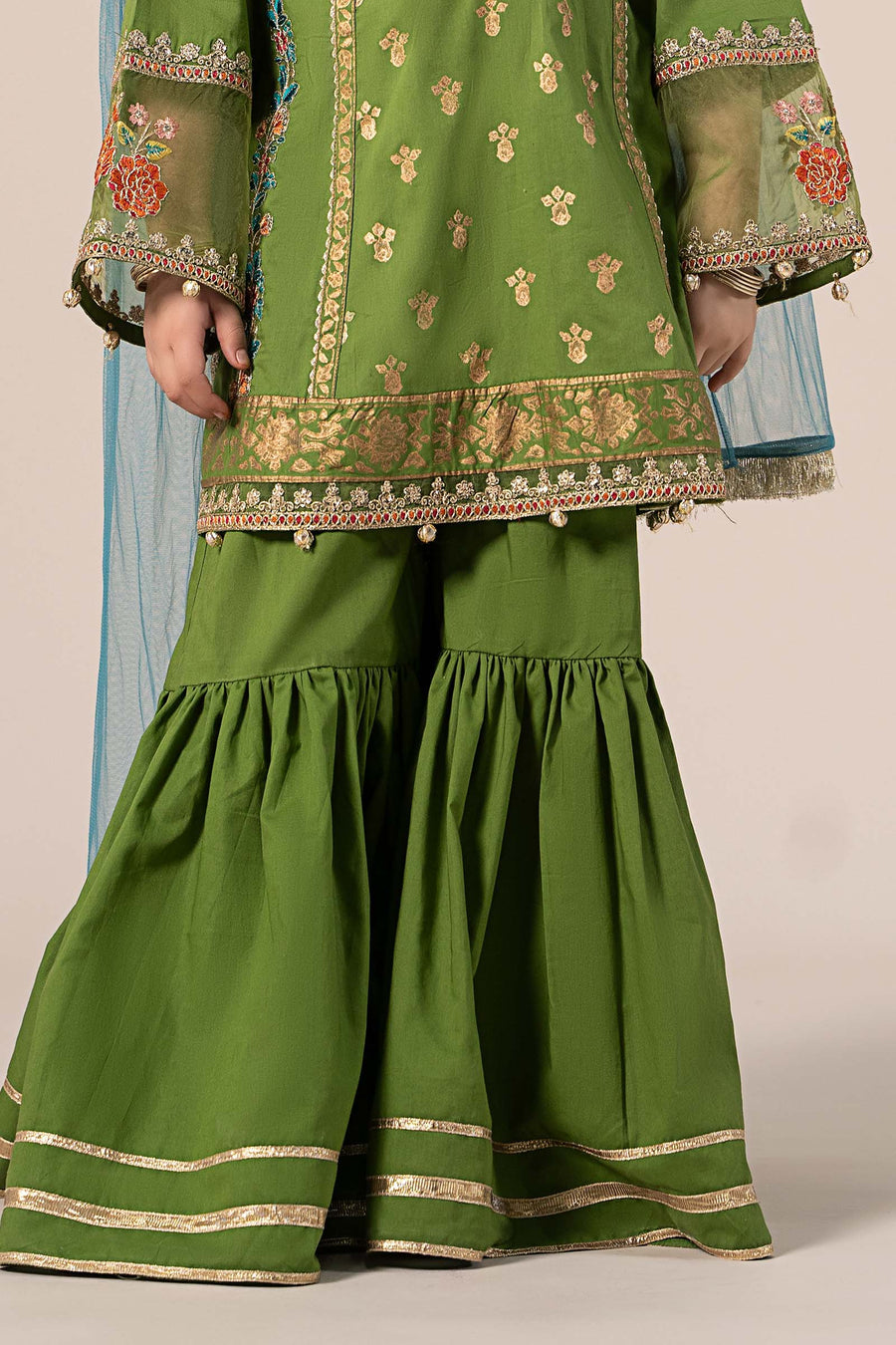 ZH 55 3 Piece Embroidered Lawn Suit 10-12years
