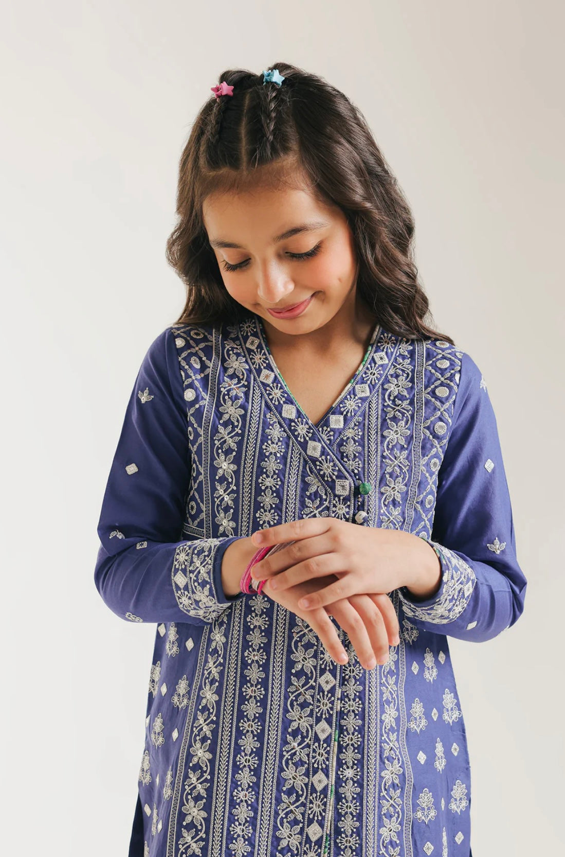 ZH039 EMBROIDERED SUIT -3Pc 3-4 years