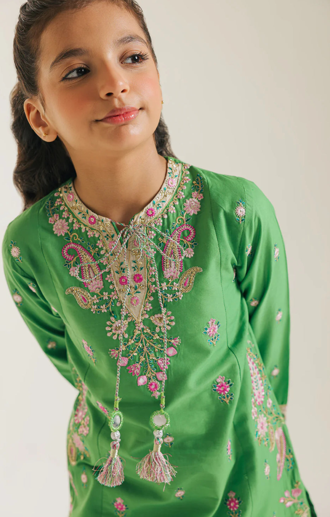 ZH48  Ethnic Embroidered Suit   2PC 13-14 years