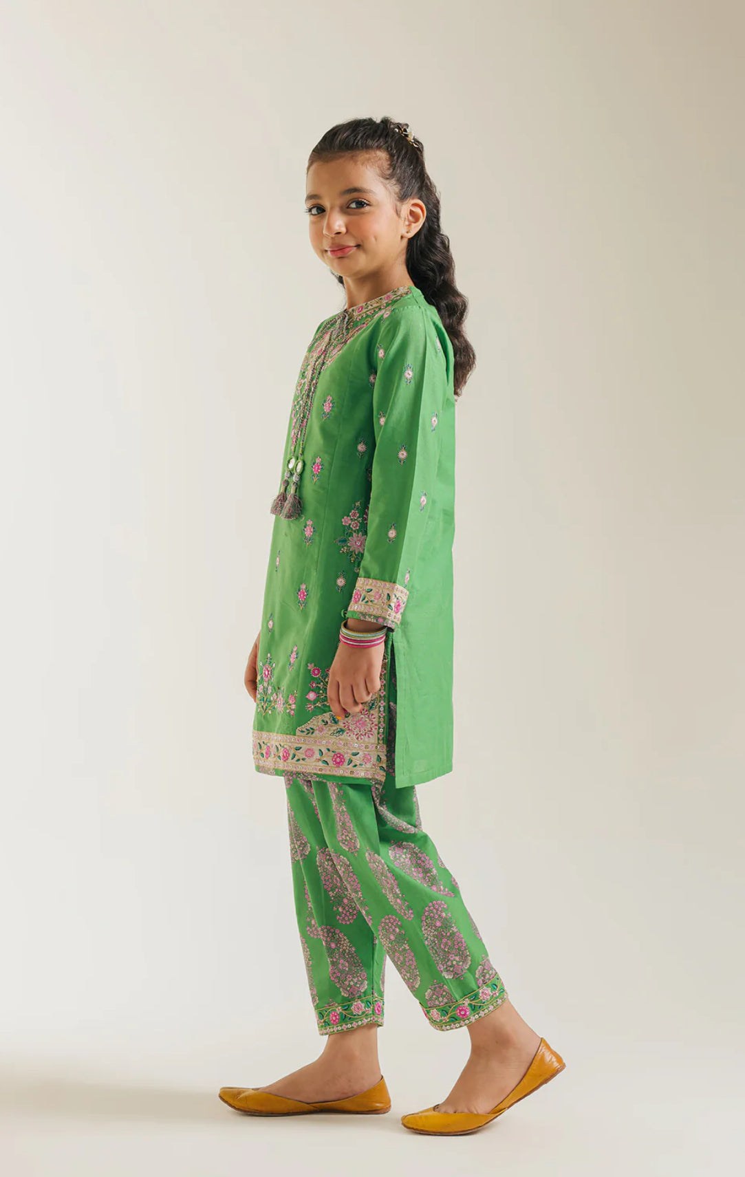 ZH48  Ethnic Embroidered Suit   2PC 13-14 years