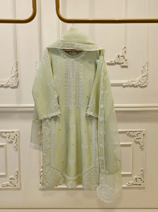 Agha Noor-Pure Khaddi Silk Embroidered Suit -3PC