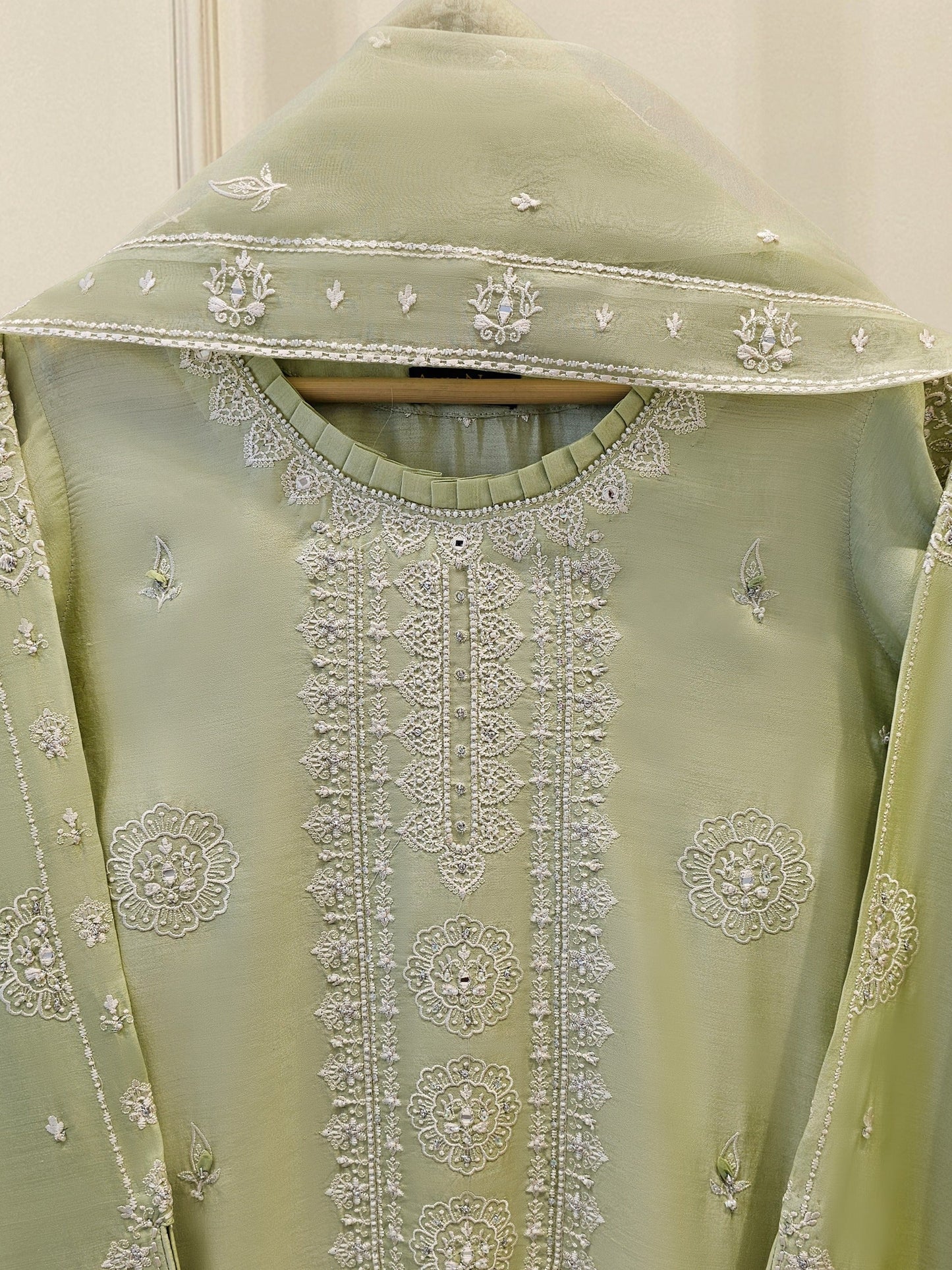 Agha Noor-Pure Khaddi Silk Embroidered Suit -3PC