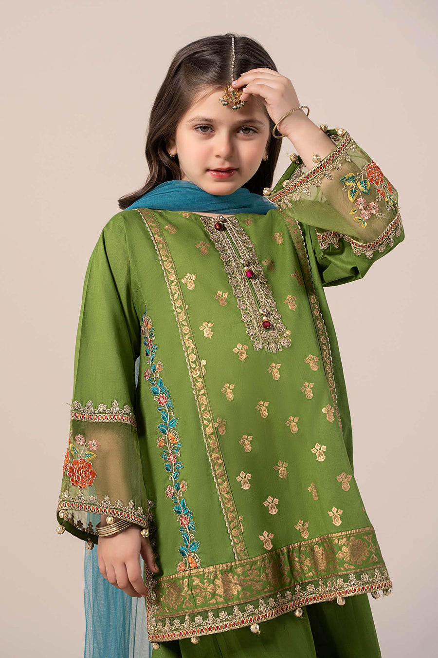 ZH 55 3 Piece Embroidered Lawn Suit 10-12years