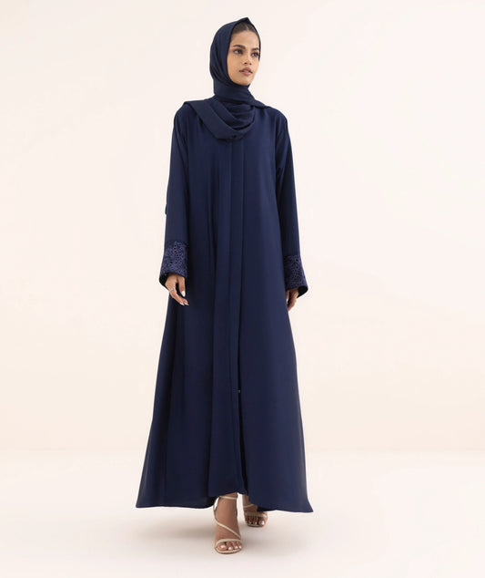 ZH004 BUTTON THROUGH ABAYA SET