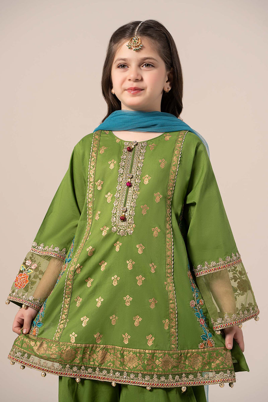 ZH 55 3 Piece Embroidered Lawn Suit 10-12years