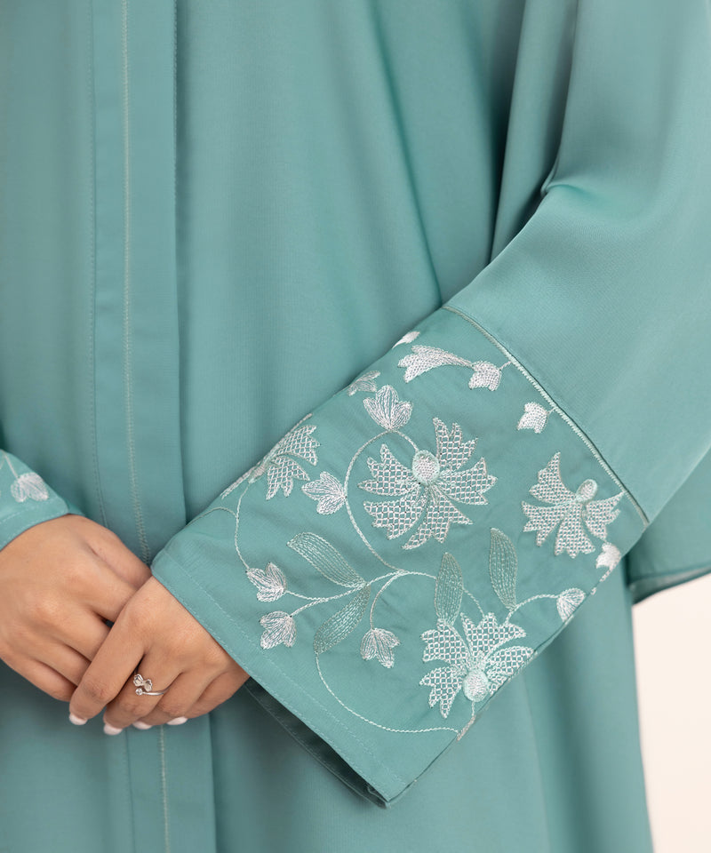 ZH 018 EMBROIDERED ABAYA SET