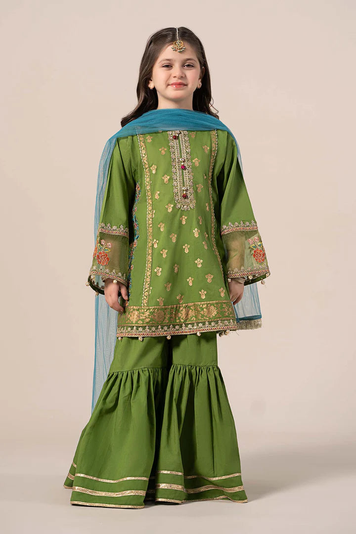 Maria B-Embroidered Lawn Suit -3 PC