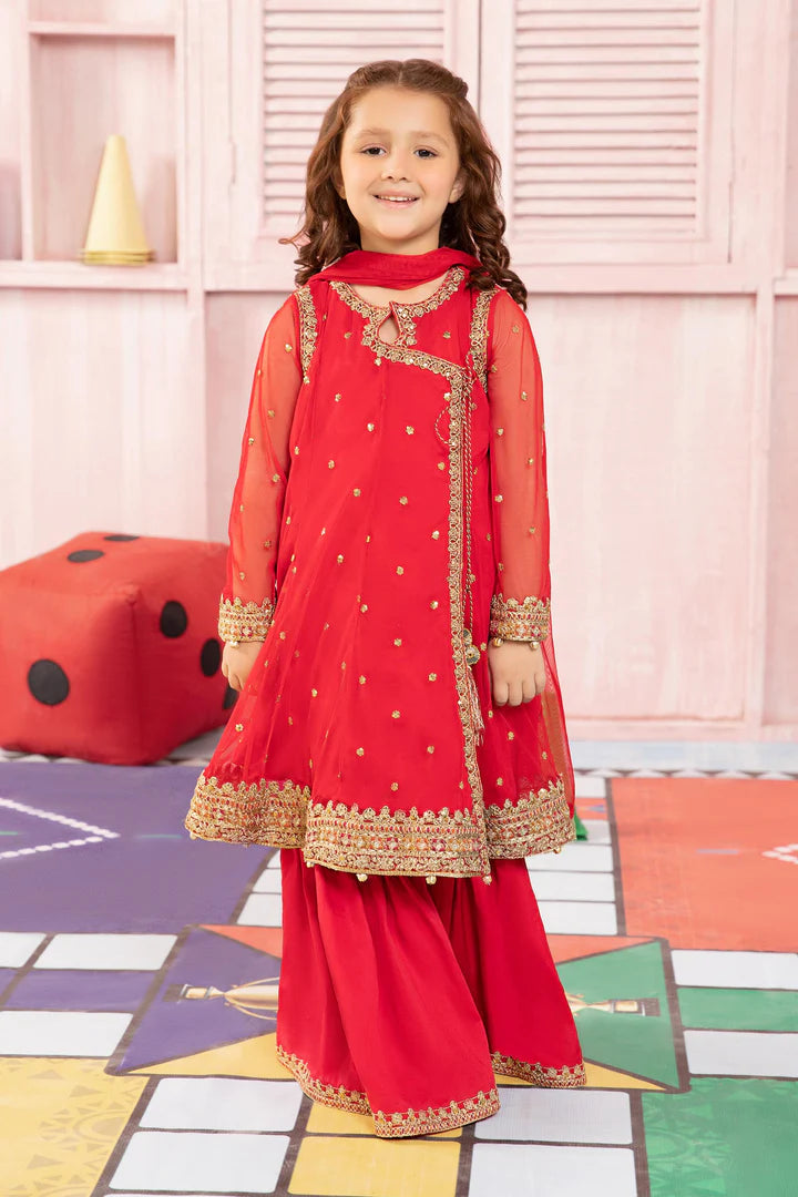 Maria B-Embroidered Net Suit-3PC