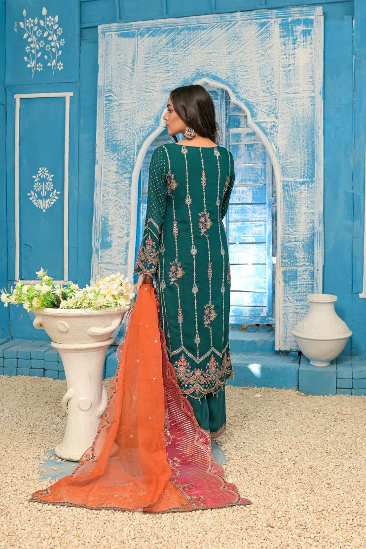 Rafiya- Embroidered Suit- 3PC -Medium