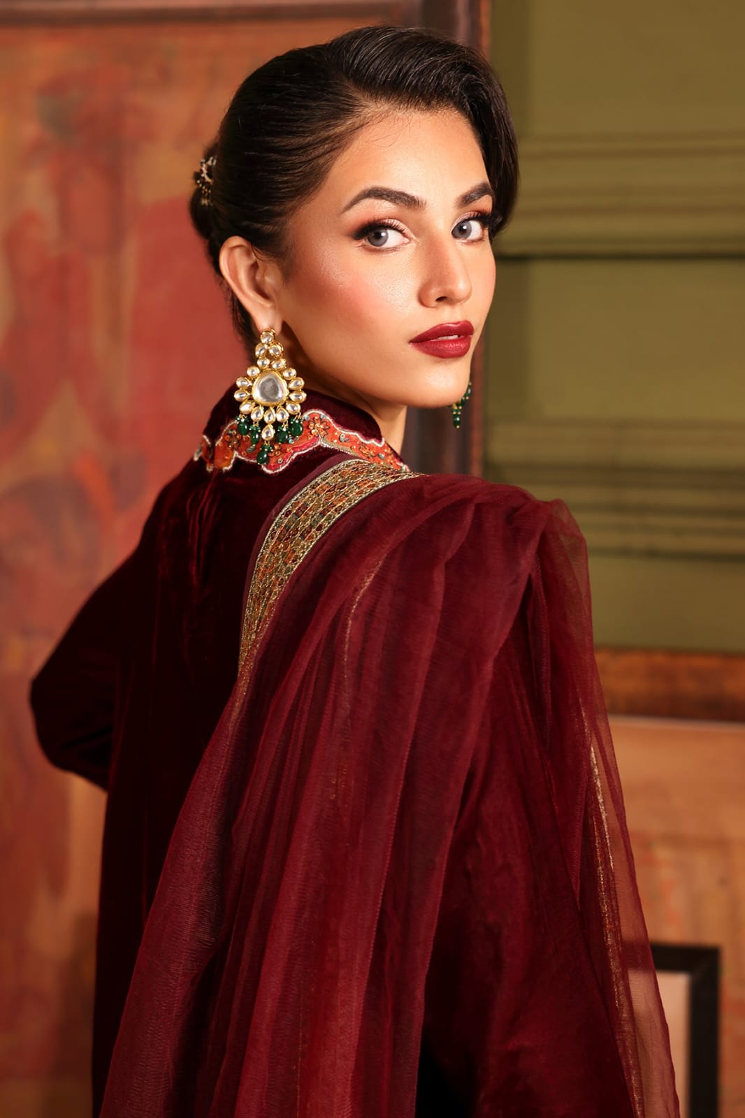 Charizma Embroidered Velvet -3PC-Medium