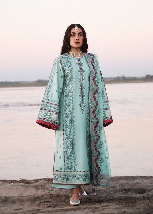 Hussain Rehar - Luxury- Embroidered Suit  Small