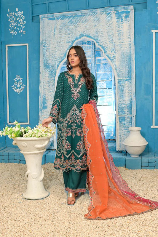 Rafiya- Embroidered Suit- 3PC -Medium