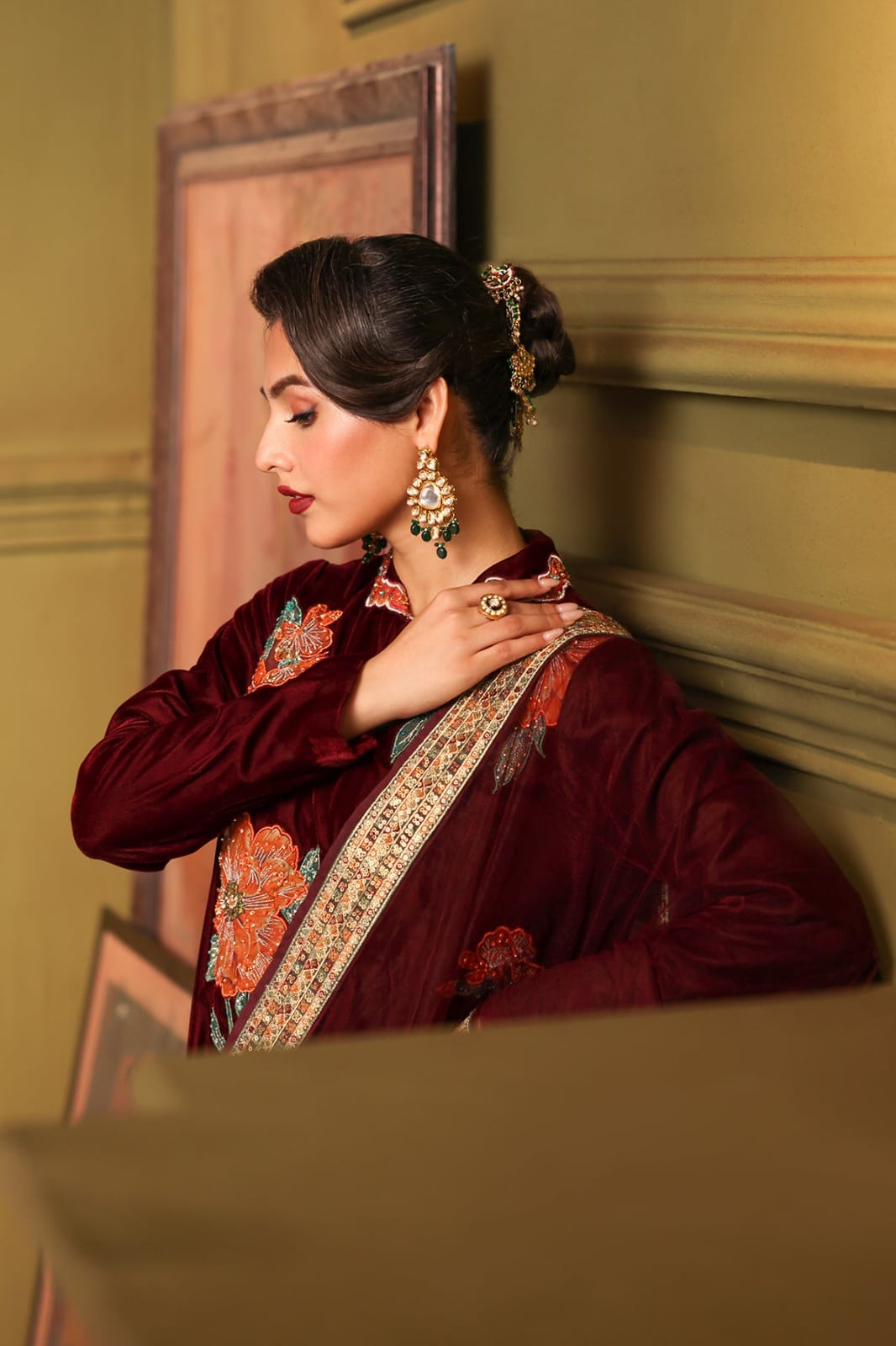 Charizma Embroidered Velvet -3PC-Medium