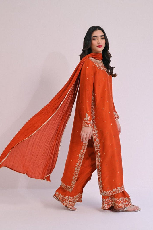 Agha Noor Embroidered Suit -3PC small