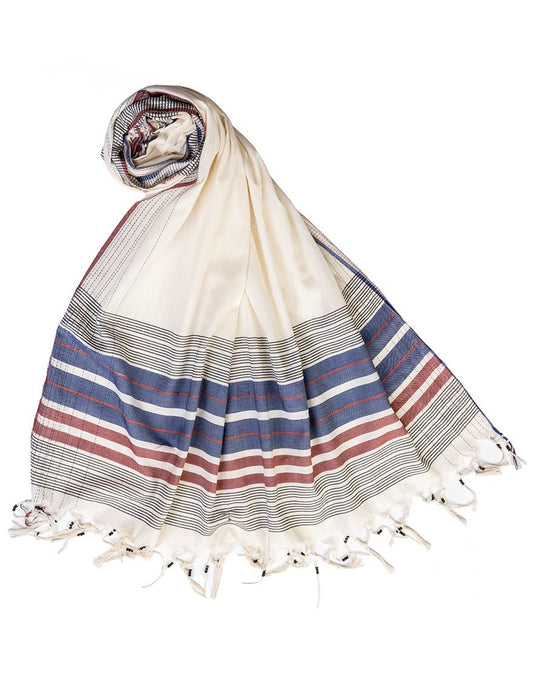 OFF WHITE JACQUARD DUPATTA
